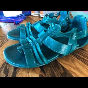 Bed Stu size 10 Cara Turquoise Flat Sandal